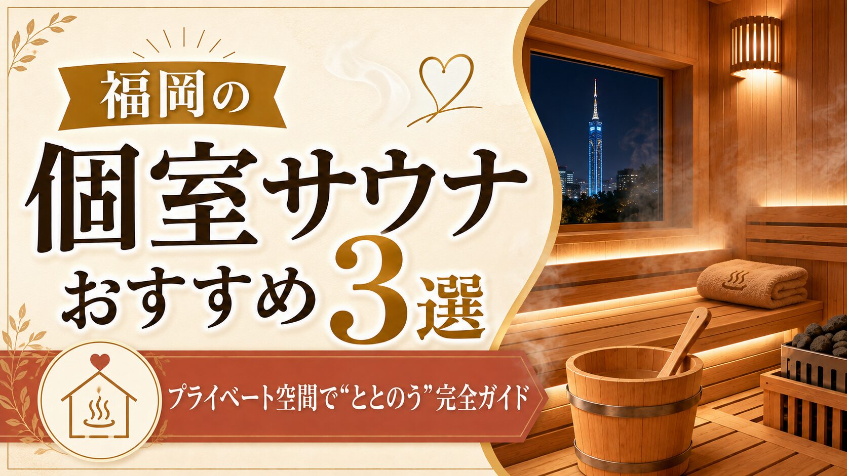 【2026最新】福岡の個室サウナおすすめ3選｜プライベート空間で"ととのう"完全ガイド
